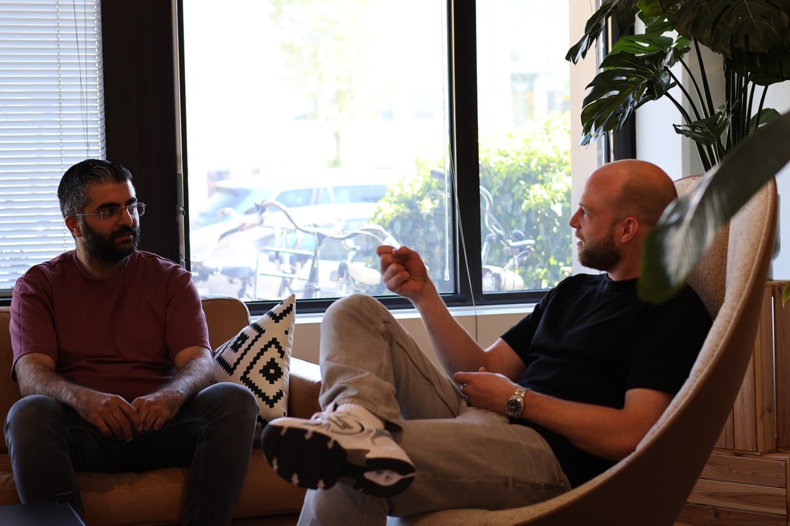 HeyHuma founders talking through a role